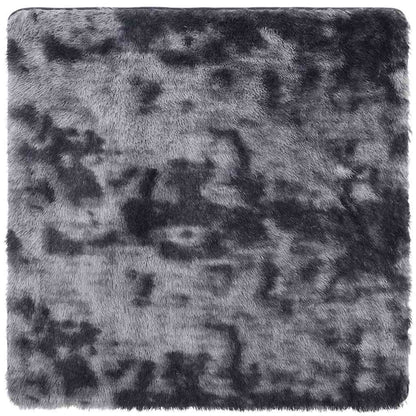 Tappeto Shaggy a Pelo Lungo NAVARRA Grigio Scuro 120x120 cm