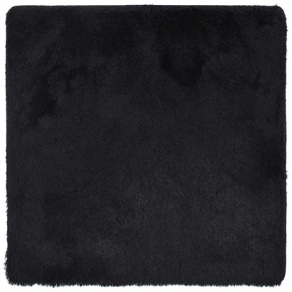 Tappeto Shaggy a Pelo Lungo NAVARRA Nero 160x160 cm poliestere