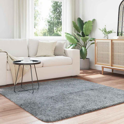 Tappeto Shaggy a Pelo Lungo NAVARRA Grigio Chiaro 160x160 cm