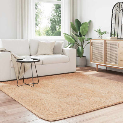 Tappeto Shaggy a Pelo Lungo NAVARRA Beige 200x200 cm poliestere