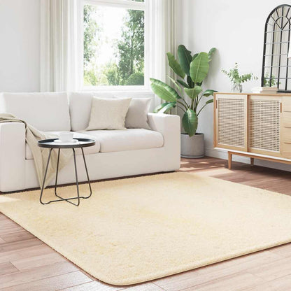 Tappeto Shaggy a Pelo Lungo NAVARRA Crema 200x200 cm poliestere