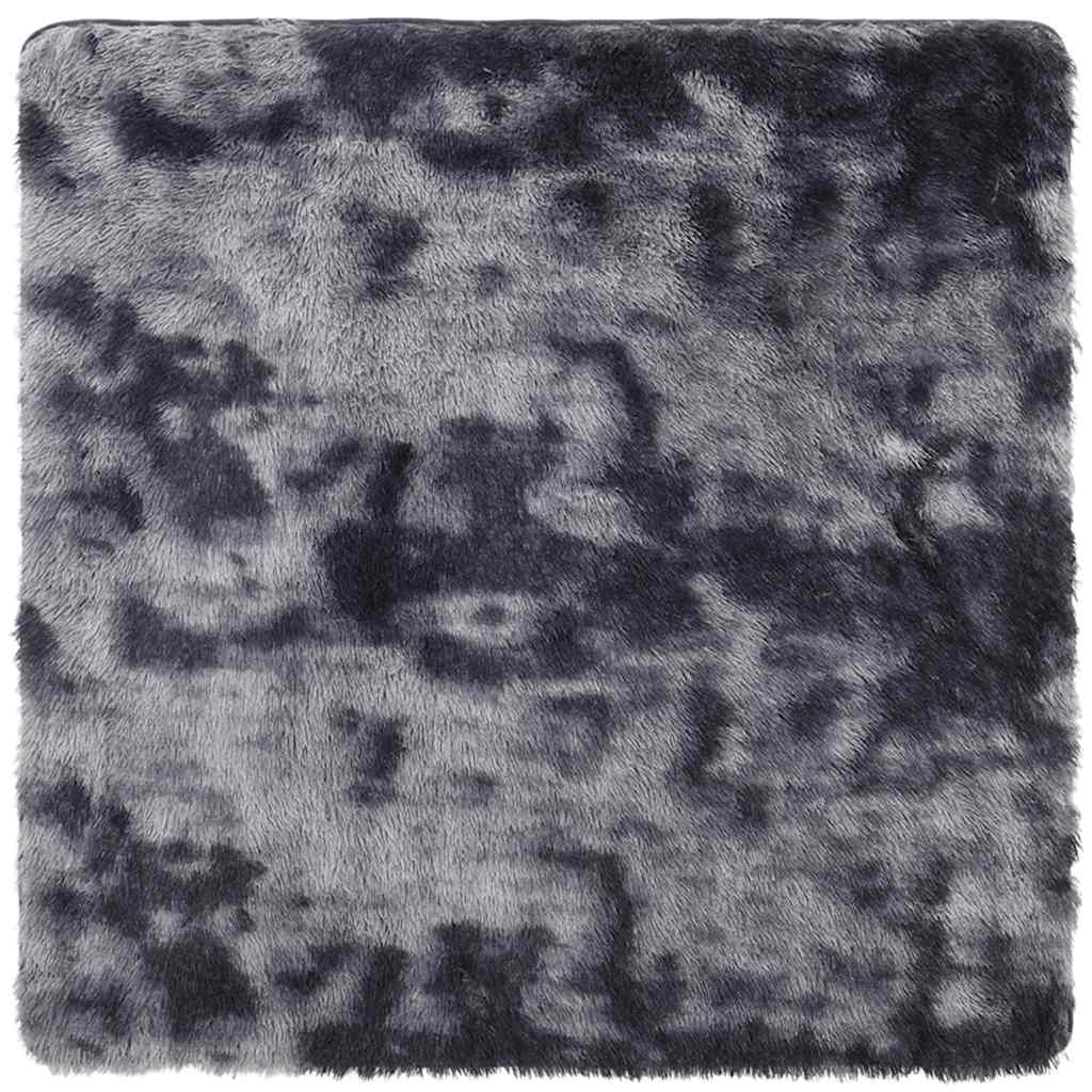 Tappeto Shaggy a Pelo Lungo NAVARRA Grigio Scuro 200x200 cm