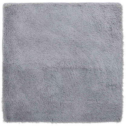 Tappeto Shaggy a Pelo Lungo NAVARRA Grigio Chiaro 200x200 cm