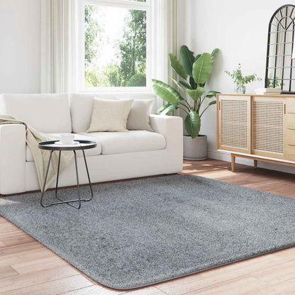 Tappeto Shaggy a Pelo Lungo NAVARRA Grigio Chiaro 200x200 cm
