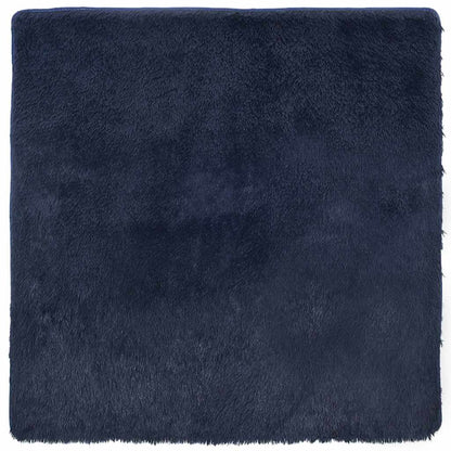 Tappeto Shaggy a Pelo Lungo NAVARRA Blu Marino 200x200 cm