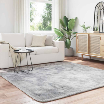 Tappeto Shaggy a Pelo Lungo NAVARRA Grigio Argento 200x200cm