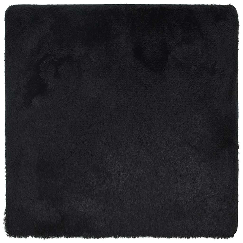 Tappeto Shaggy a Pelo Lungo NAVARRA Nero 240x240 cm poliestere