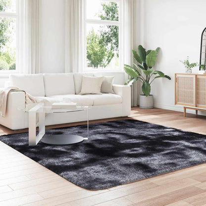 Tappeto Shaggy a Pelo Lungo NAVARRA Grigio Scuro 240x240 cm