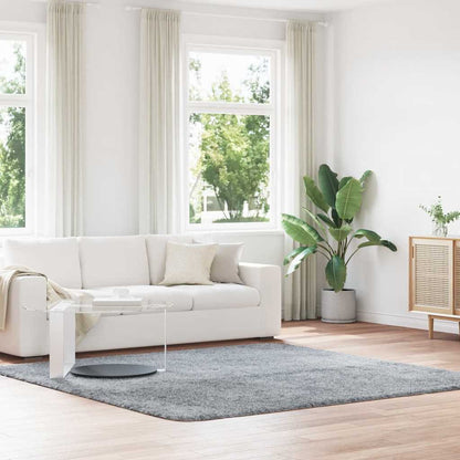 Tappeto Shaggy a Pelo Lungo NAVARRA Grigio Chiaro 240x240 cm