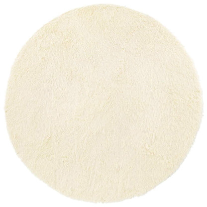 Tappeto Shaggy a Pelo Lungo NAVARRA Crema 100x100 cm poliestere