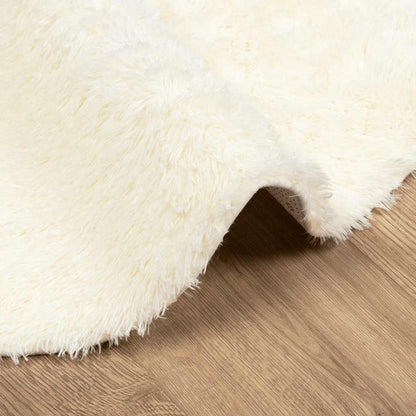 Tappeto Shaggy a Pelo Lungo NAVARRA Crema 100x100 cm poliestere