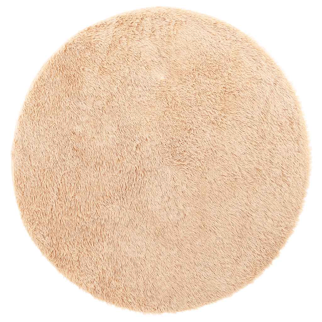 Tappeto Shaggy a Pelo Lungo NAVARRA Beige 120x120 cm poliestere