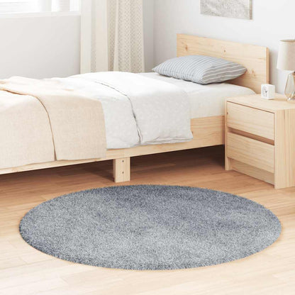 Tappeto Shaggy a Pelo Lungo NAVARRA Grigio Chiaro 120x120 cm