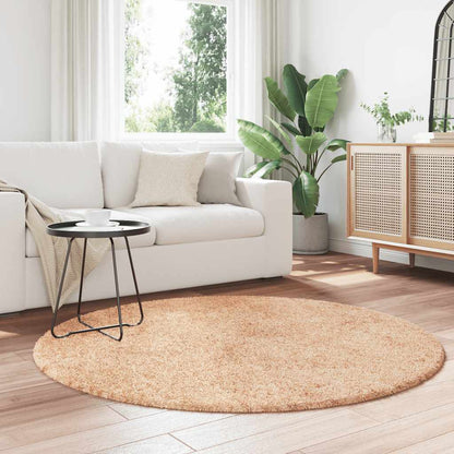 Tappeto Shaggy a Pelo Lungo NAVARRA Beige 160x160 cm poliestere