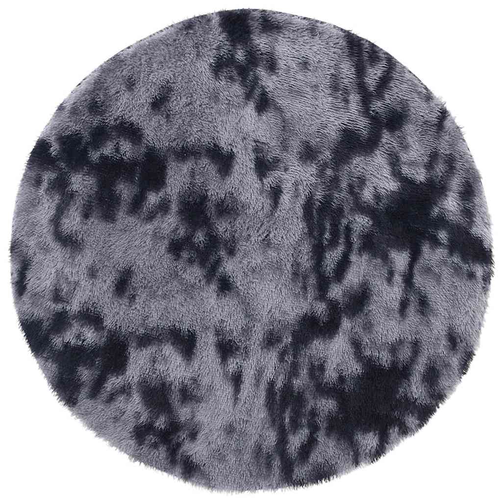 Tappeto Shaggy a Pelo Lungo NAVARRA Grigio Scuro 160x160 cm