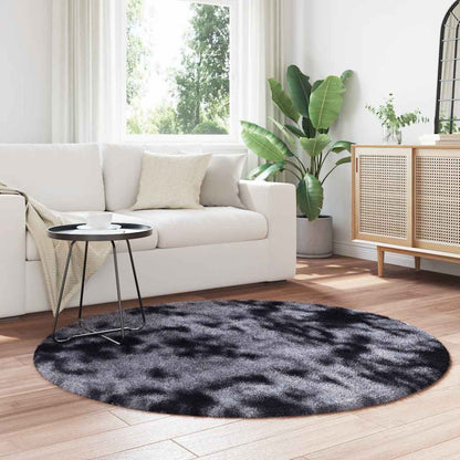 Tappeto Shaggy a Pelo Lungo NAVARRA Grigio Scuro 160x160 cm