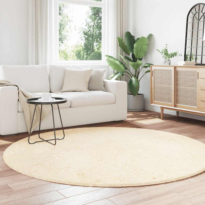 Tappeto Shaggy a Pelo Lungo NAVARRA Crema 200x200 cm poliestere