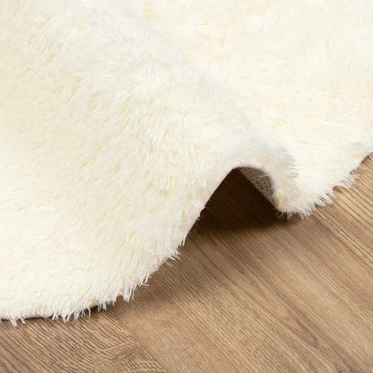 Tappeto Shaggy a Pelo Lungo NAVARRA Crema 200x200 cm poliestere