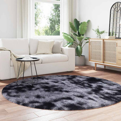 Tappeto Shaggy a Pelo Lungo NAVARRA Grigio Scuro 200x200 cm