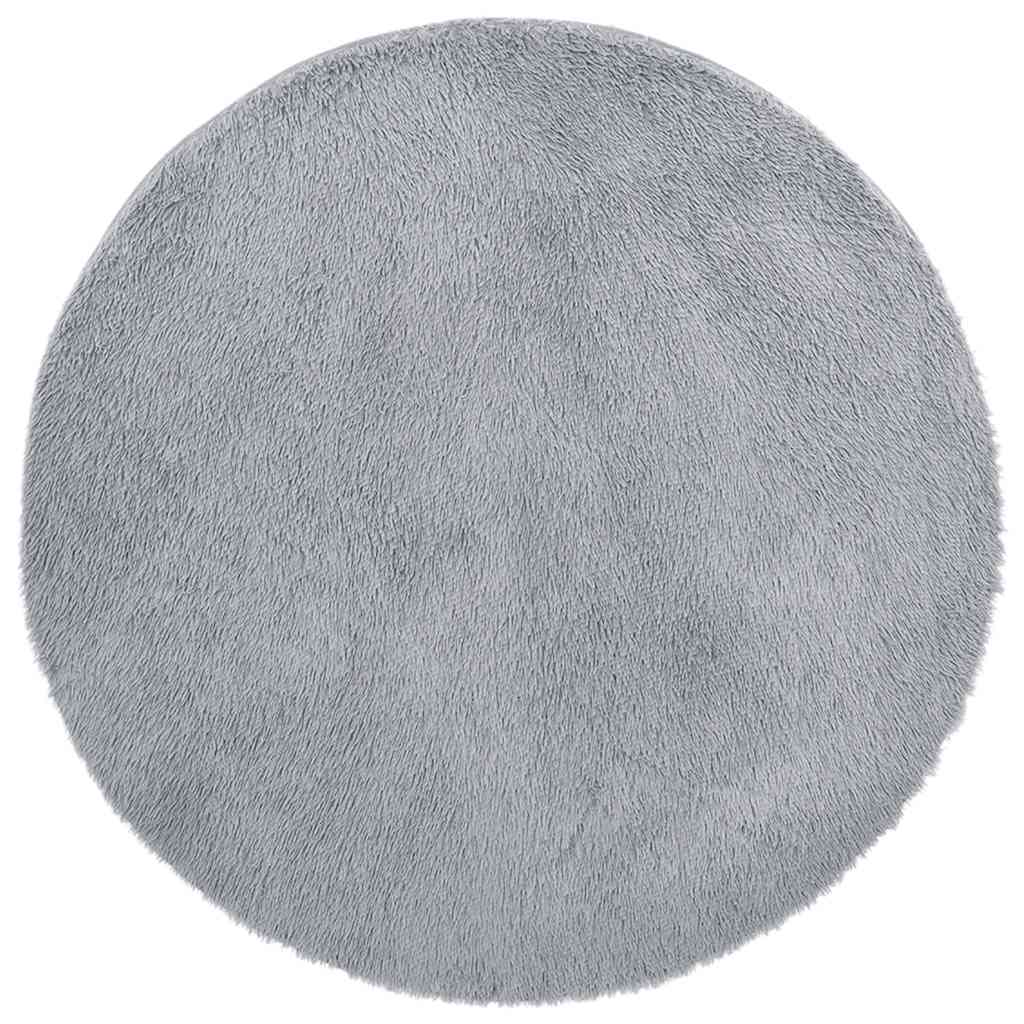 Tappeto Shaggy a Pelo Lungo NAVARRA Grigio Chiaro 200x200 cm