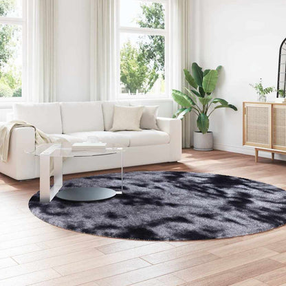 Tappeto Shaggy a Pelo Lungo NAVARRA Grigio Scuro 240x240 cm