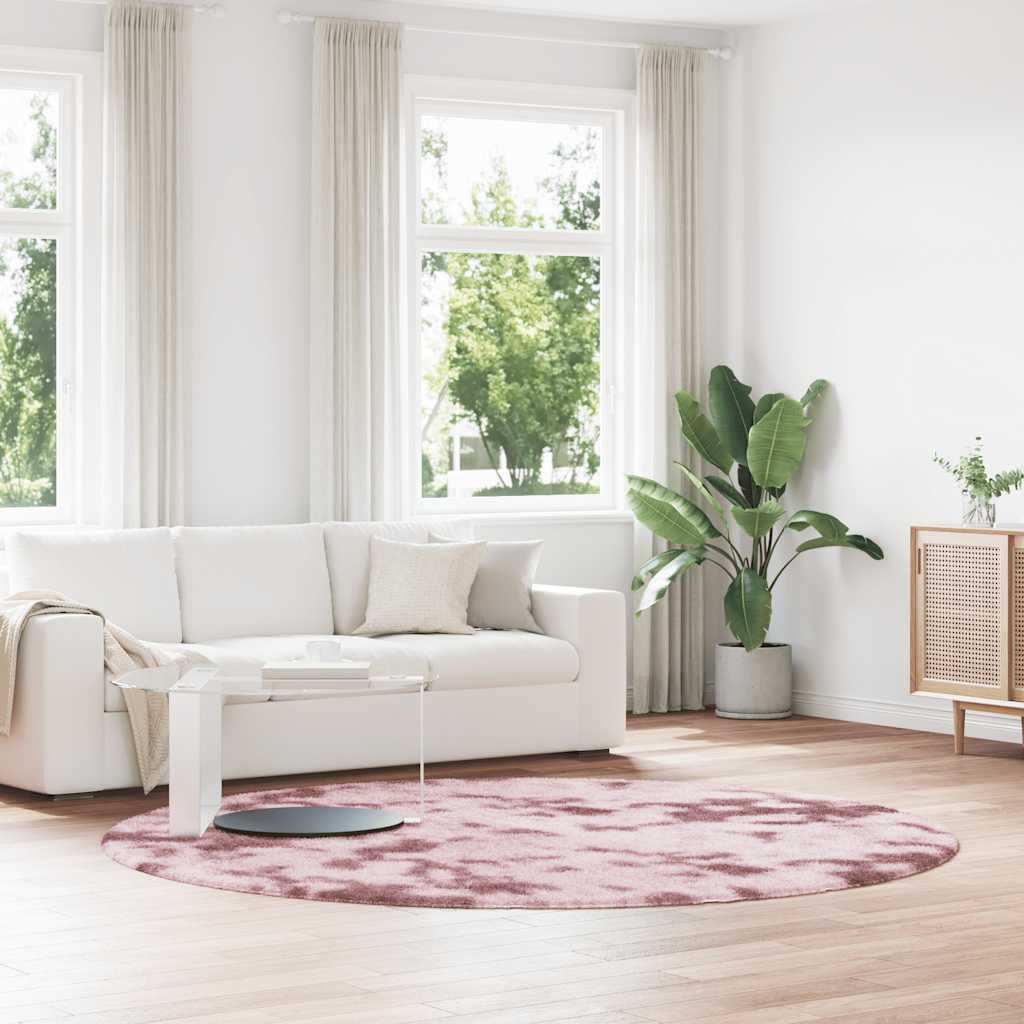 Tappeto Shaggy a Pelo Lungo NAVARRA Rosa Antico 240x240cm