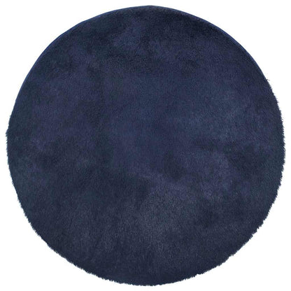 Tappeto Shaggy a Pelo Lungo NAVARRA Blu Marino 240x240 cm