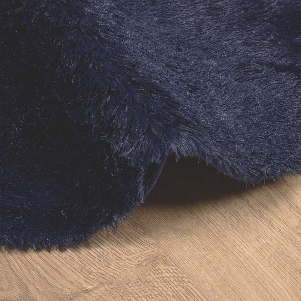 Tappeto Shaggy a Pelo Lungo NAVARRA Blu Marino 240x240 cm