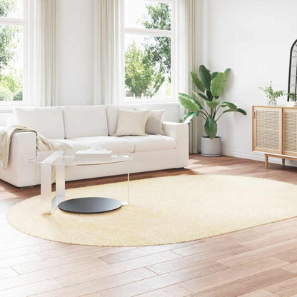 Tappeto Shaggy a Pelo Lungo NAVARRA Crema 300x200 cm poliestere