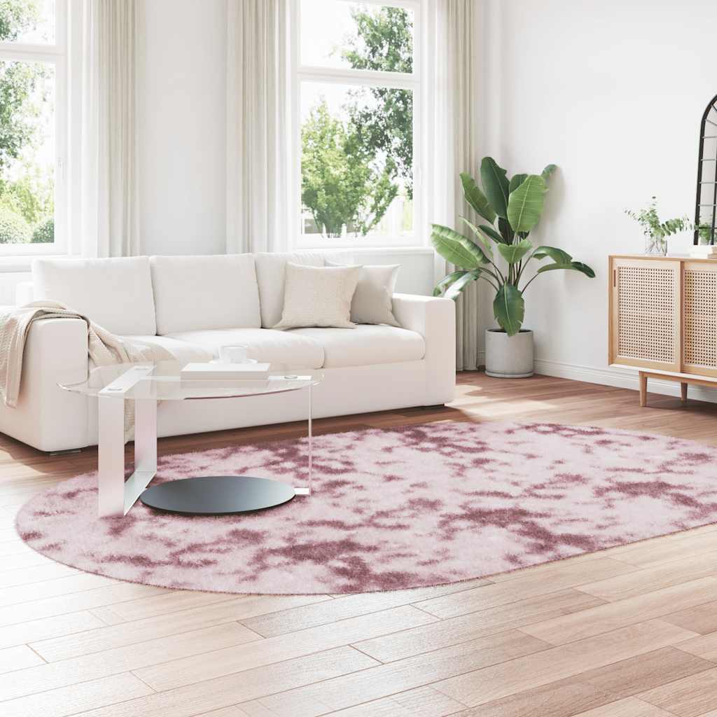 Tappeto Shaggy a Pelo Lungo NAVARRA Rosa Antico 300x200 cm
