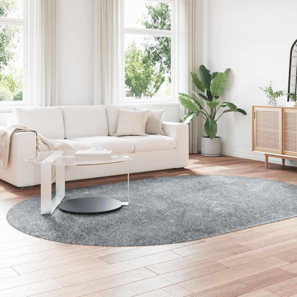 Tappeto Shaggy a Pelo Lungo NAVARRA Grigio Chiaro 300x200 cm