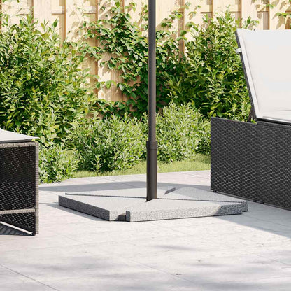 Set Base per Ombrellone da Giardino 5 pz in Granito e Acciaio