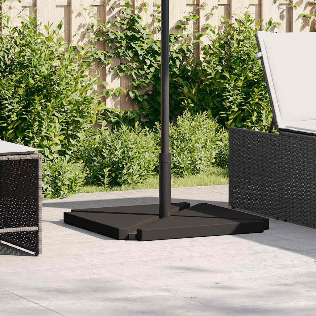 Set Base per Ombrellone da Giardino 5 pz in Granito e Acciaio