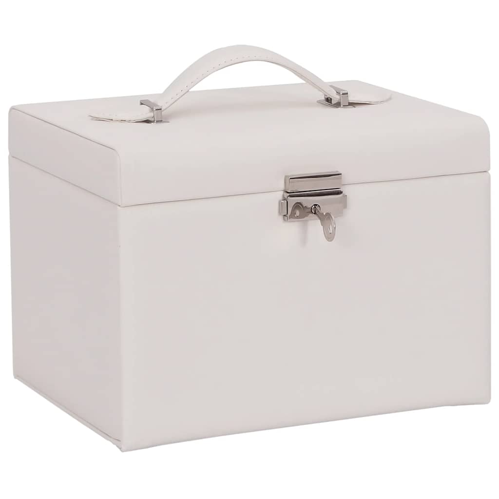 Portagioie a 4 Strati con Specchio Bloccabile 22,5x17,5x16,5 cm