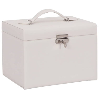 Portagioie a 4 Strati con Specchio Bloccabile 22,5x17,5x16,5 cm