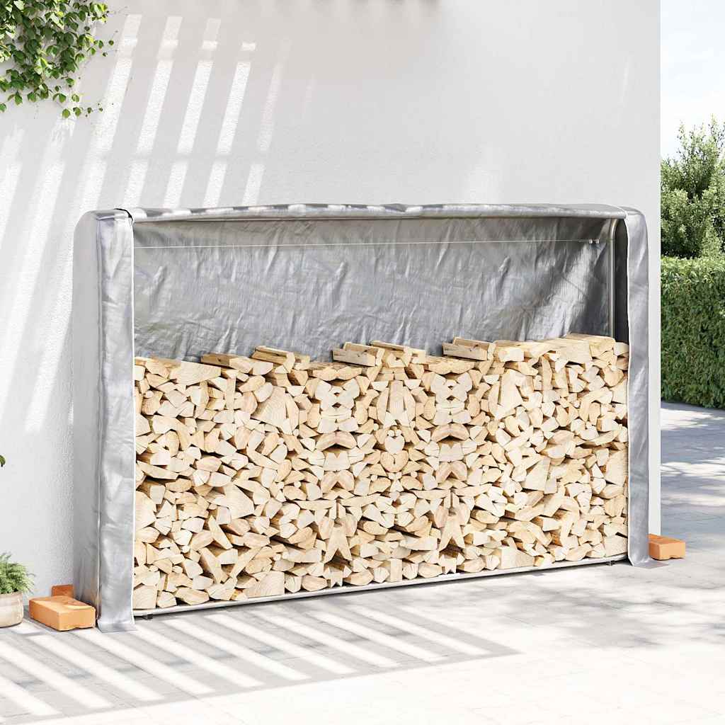 Rastrelliera per Legna con Copertura Antipioggia 150x25x150 cm