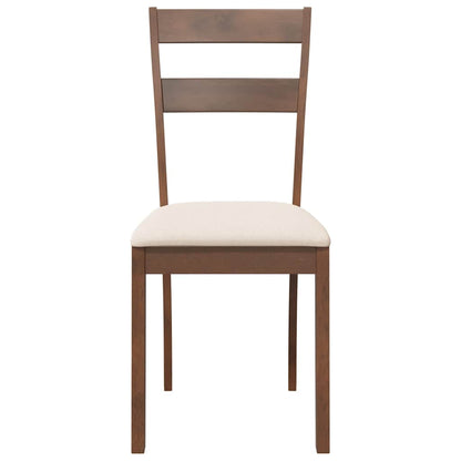 Sedie da Pranzo con Cuscini 2pz Marrone Legno Massello di Hevea