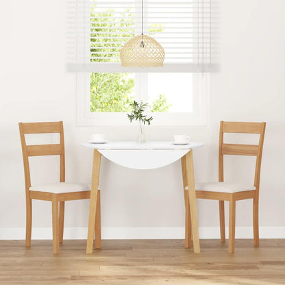Sedie da Pranzo con Cuscini 2 pz Naturale Legno Massello Hevea