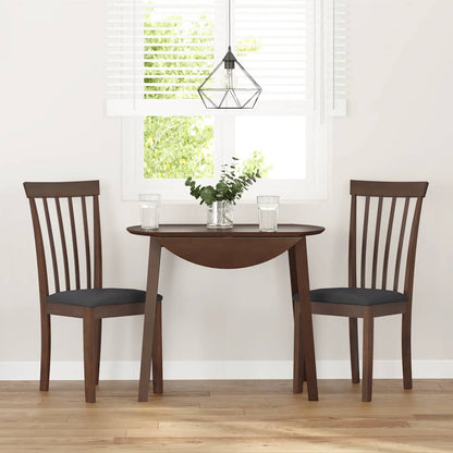 Sedie da Pranzo con Cuscini 2pz Marrone Legno Massello di Hevea