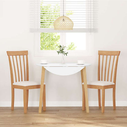 Sedie da Pranzo con Cuscini 2 pz Naturale Legno Massello Hevea