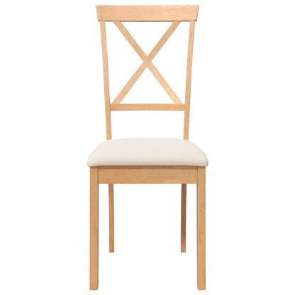 Sedie da Pranzo con Cuscini 2 pz in Legno Massello di Hevea