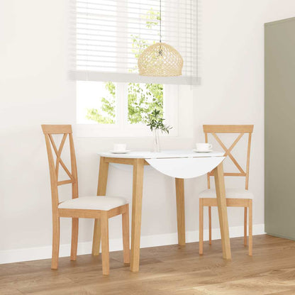 Sedie da Pranzo con Cuscini 2 pz in Legno Massello di Hevea