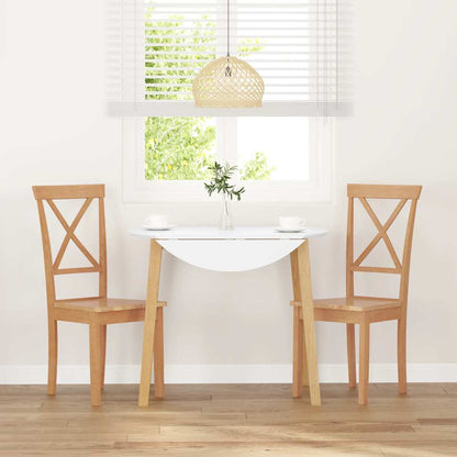 Sedie da Pranzo 2 pz in Legno Massello di Hevea