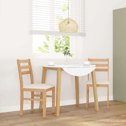 Sedie da Pranzo con Cuscini 2 pz in Legno Massello di Hevea