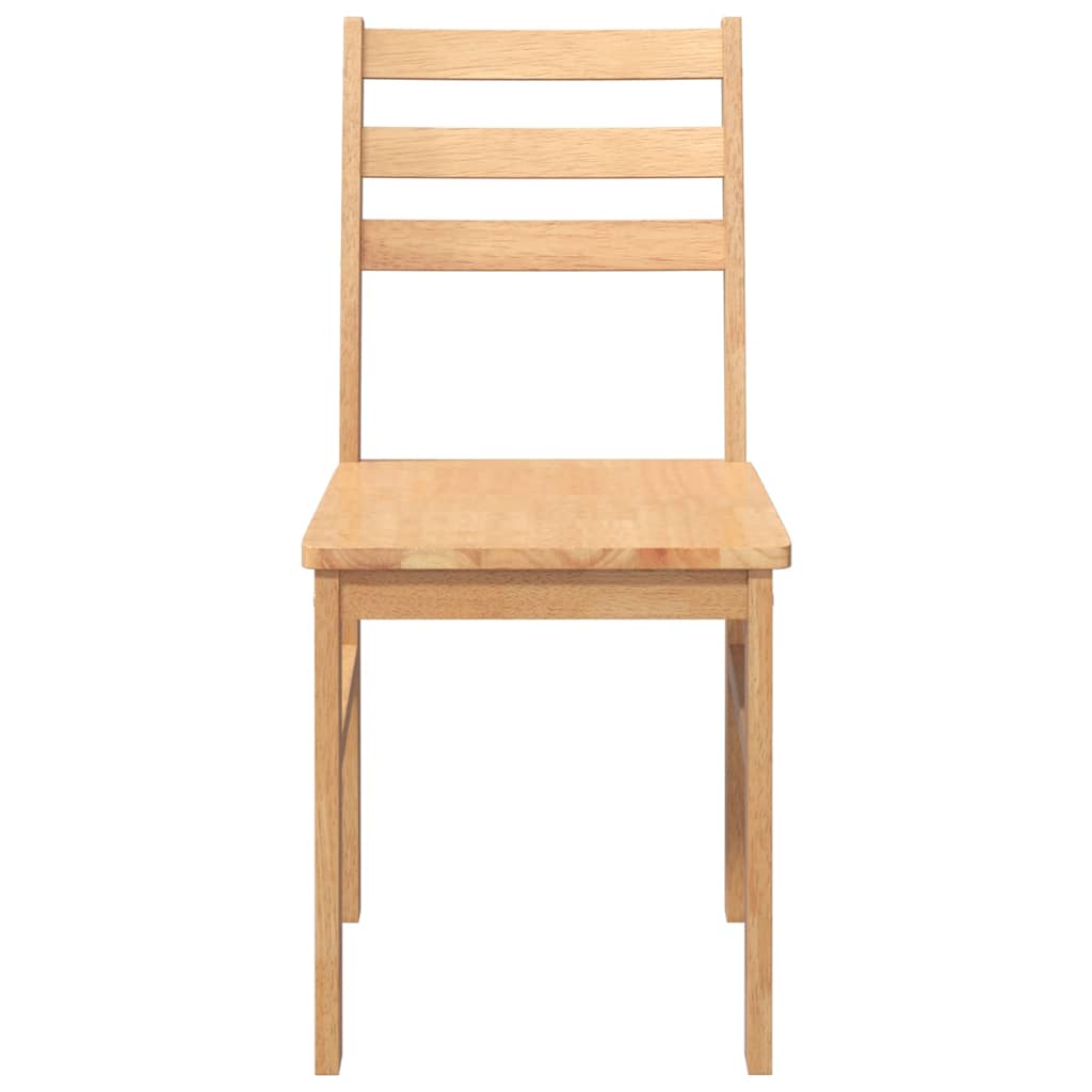 Sedie da Pranzo 2 pz in Legno Massello di Hevea