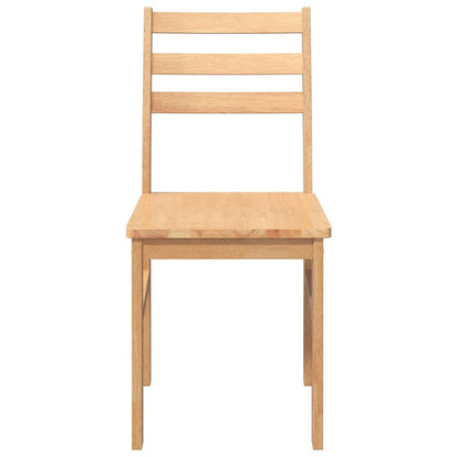Sedie da Pranzo 2 pz in Legno Massello di Hevea