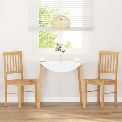 Sedie da Pranzo 2 pz in Legno Massello di Hevea