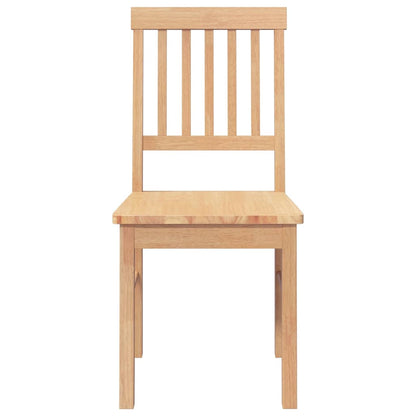 Sedie da Pranzo 2 pz in Legno Massello di Hevea
