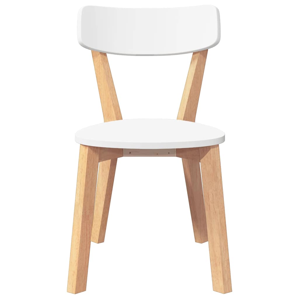 Sedie da Pranzo 2 pz in Legno Massello di Hevea