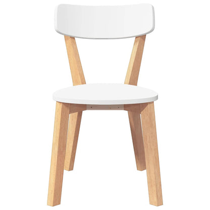 Sedie da Pranzo 2 pz in Legno Massello di Hevea